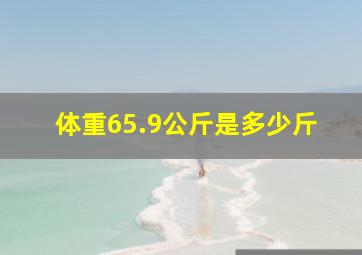 体重65.9公斤是多少斤