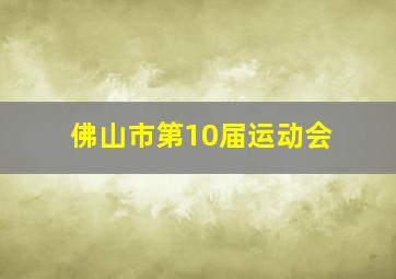 佛山市第10届运动会