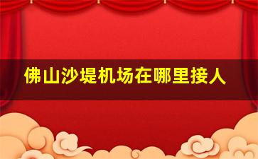 佛山沙堤机场在哪里接人