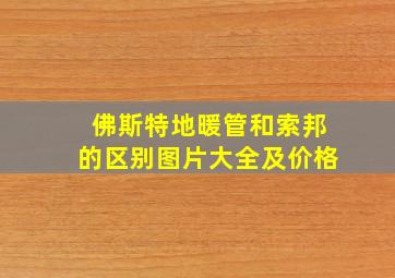 佛斯特地暖管和索邦的区别图片大全及价格