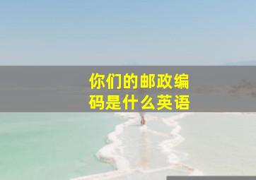 你们的邮政编码是什么英语