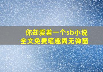 你却爱着一个sb小说全文免费笔趣阁无弹窗