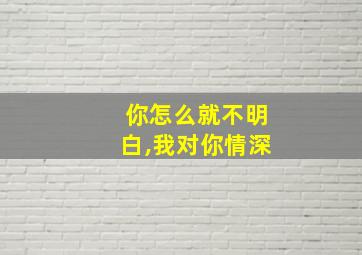 你怎么就不明白,我对你情深