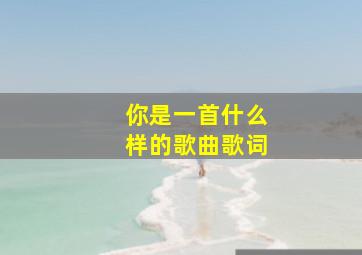 你是一首什么样的歌曲歌词