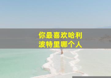 你最喜欢哈利波特里哪个人