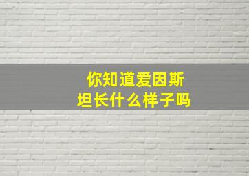 你知道爱因斯坦长什么样子吗