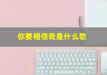 你要相信我是什么歌