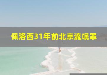 佩洛西31年前北京流氓罪