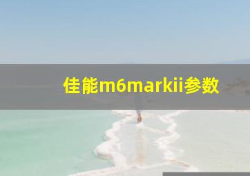 佳能m6markii参数