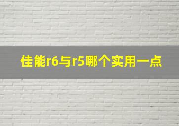 佳能r6与r5哪个实用一点