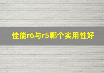 佳能r6与r5哪个实用性好