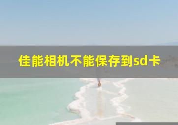 佳能相机不能保存到sd卡