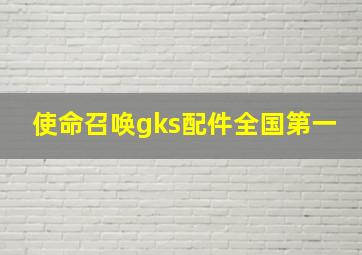 使命召唤gks配件全国第一