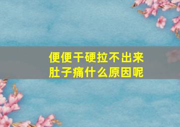 便便干硬拉不出来肚子痛什么原因呢