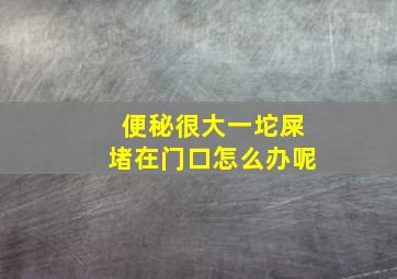 便秘很大一坨屎堵在门口怎么办呢