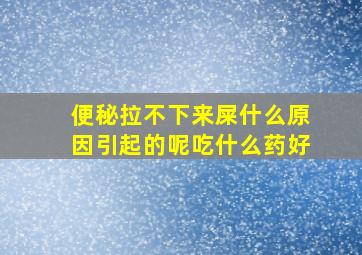 便秘拉不下来屎什么原因引起的呢吃什么药好