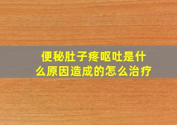 便秘肚子疼呕吐是什么原因造成的怎么治疗