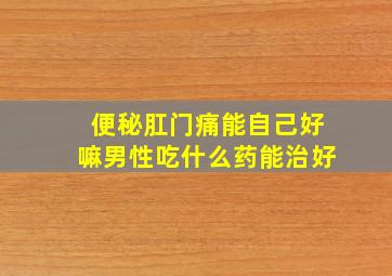 便秘肛门痛能自己好嘛男性吃什么药能治好