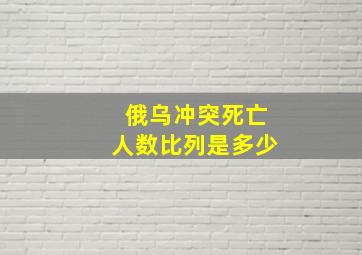 俄乌冲突死亡人数比列是多少