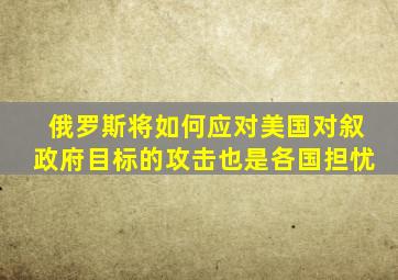 俄罗斯将如何应对美国对叙政府目标的攻击也是各国担忧