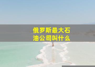 俄罗斯最大石油公司叫什么