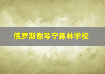 俄罗斯谢琴宁森林学校