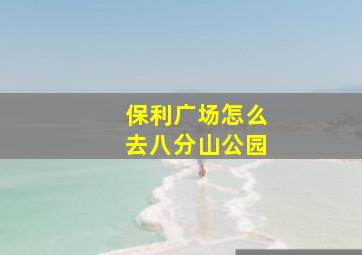 保利广场怎么去八分山公园