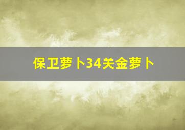 保卫萝卜34关金萝卜