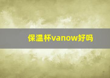 保温杯vanow好吗