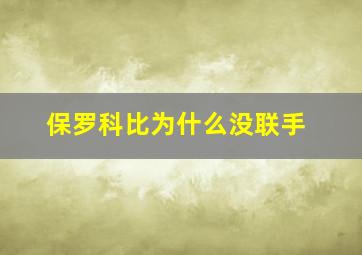 保罗科比为什么没联手