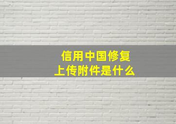 信用中国修复上传附件是什么