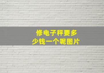 修电子秤要多少钱一个呢图片