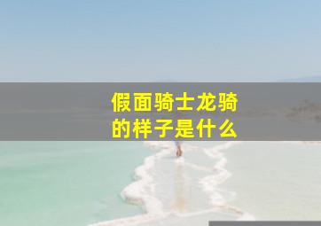 假面骑士龙骑的样子是什么