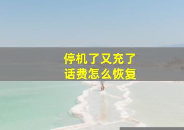 停机了又充了话费怎么恢复