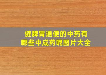 健脾胃通便的中药有哪些中成药呢图片大全