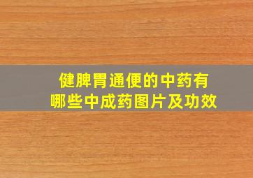 健脾胃通便的中药有哪些中成药图片及功效