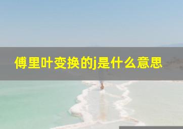 傅里叶变换的j是什么意思