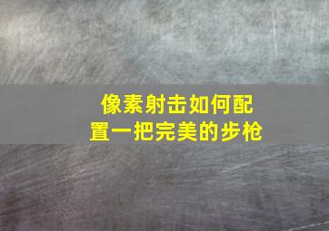 像素射击如何配置一把完美的步枪