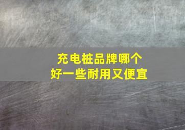 充电桩品牌哪个好一些耐用又便宜