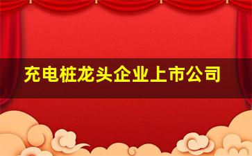 充电桩龙头企业上市公司