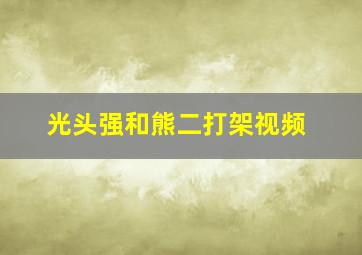 光头强和熊二打架视频