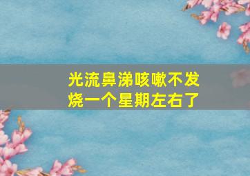 光流鼻涕咳嗽不发烧一个星期左右了