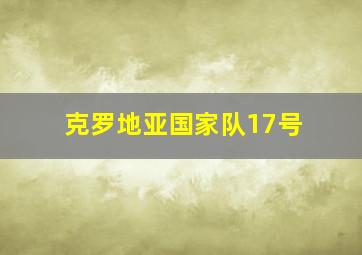 克罗地亚国家队17号