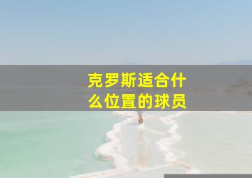 克罗斯适合什么位置的球员