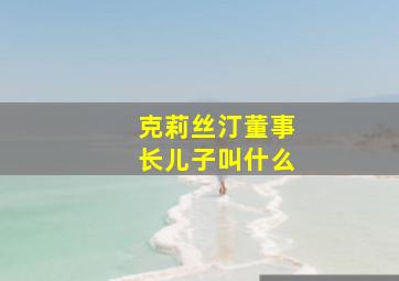 克莉丝汀董事长儿子叫什么