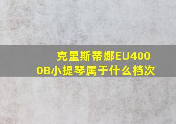 克里斯蒂娜EU4000B小提琴属于什么档次