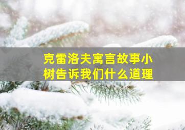 克雷洛夫寓言故事小树告诉我们什么道理