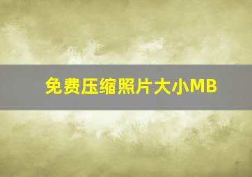 免费压缩照片大小MB