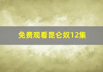 免费观看昆仑奴12集