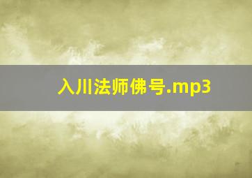 入川法师佛号.mp3